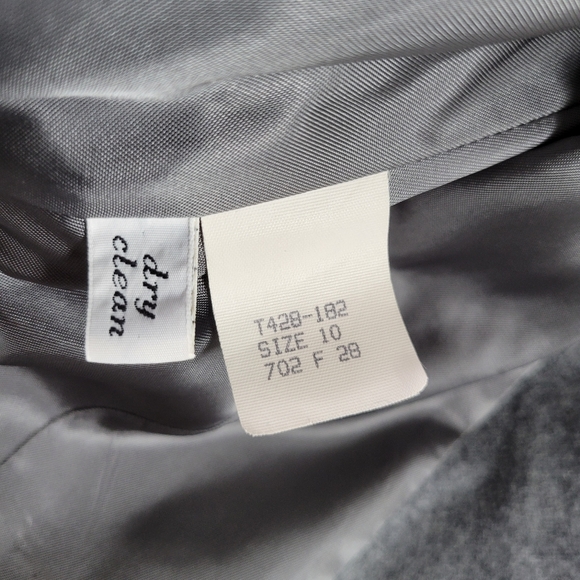 Pendleton Gray Wool 3 Button Blazer Jacket Women Size 10 - Picture 4 of 6